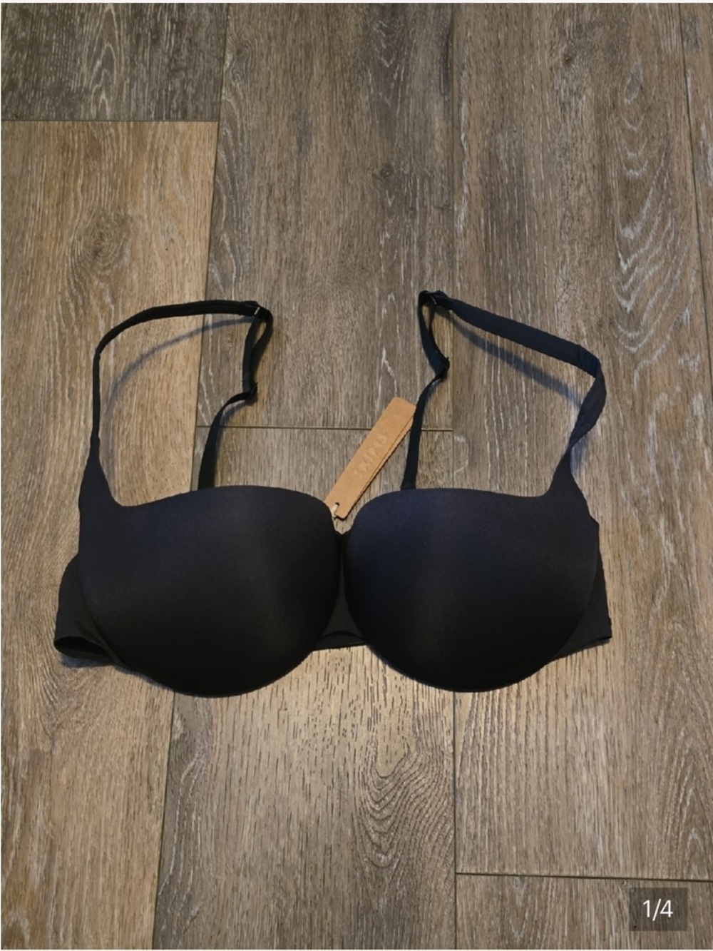 SKIMS Kim Kardashian 36D Ultimate Push-Up Balconette Bra Black